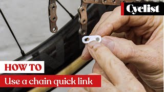 How to use chain quick links Pro tips for removing and installing a chain with a joining link [upl. by Yemirej]