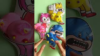 SHIN SONIC TAPES  AMY Rose Pop The Pimples  Paper Squishy Surgery Ghes Handmade [upl. by Bilek]