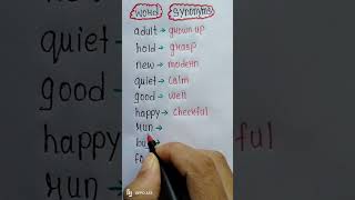 Synonymswords synonyms in english shortvideo work hard [upl. by Melbourne579]