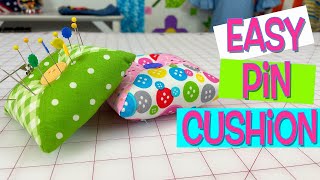 Easy Pin Cushion  Beginner Project  The Sewing Room Channel [upl. by Doug991]