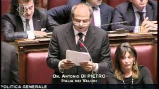 Fiducia a Berlusconi  Lintervento integrale di Di Pietro Idv [upl. by Soilissav]