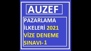 Pazarlama İlkeleri 2021 Vize Deneme Sınavı 1 11 Soru cevabı Satış tutundurma [upl. by Beverly62]