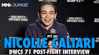 Nicolle Caliari quotReady to Go Whenever They Callquot After Submission Earned UFC Contract  DWCS 71 [upl. by Enail]