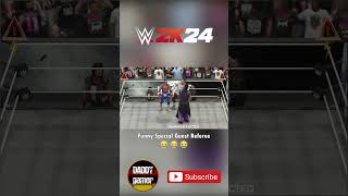 Eddie Guerrero Funny Special Guest Referee 😂😂😂 wwe2k24 [upl. by Asiulairam]