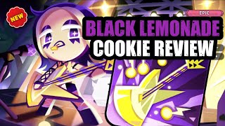 BLACK LEMONADE COOKIE REVIEW  TOPPING GUIDE   COOKIE RUN KINGDOM [upl. by Amilas932]