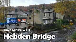 Hebden Bridge West Yorkshire  Town Centre Walk 2020 [upl. by Vil]