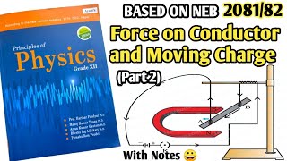 Magnetic Field  Force on a Conductor and moving charge in Nepali  Class 12 Physics  NEB [upl. by Ahsakat]