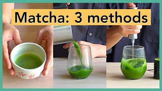 How to Make Matcha Green Tea in 3 Ways Bamboo Whisk Milk Frother and Without a Whisk [upl. by Thoma]