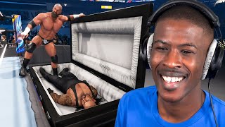 Playing a Casket Match in WWE 2K24 vs Smallafro [upl. by Larena]