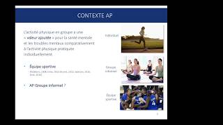 Webinaire sur lactivité physique et la santé mentale [upl. by Sirois784]