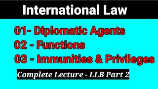 Diplomatic Immunity in International Law  Diplomatic Privileges [upl. by Eirrem]