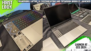 Framework Laptop 16 Customization and Expansion Modules Launched At CES 2024 [upl. by Nyrmac]