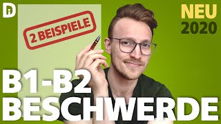 B2 Brief schreiben Beschwerdebrief  telc B1 B2 Beispiele [upl. by Atsirhcal]