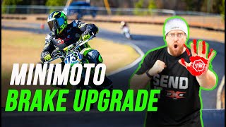 KX65 Minibike  How to UPGRADE Your Kawasaki with a Big Brake Kit [upl. by Anual196]