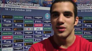 Danell Leyva Interview  After Team Qualifications  2010 World Artistic Gymnastics Championships [upl. by Eizus]