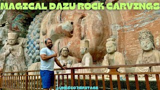 UNESCO ROCK CARVING PARK  पहाड कोरेर बनाईएको बुद्दको मुर्ती  大足石刻 chinatravel [upl. by Meelas111]