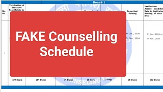 NEET PG 2024  MCC Fake Counselling Schedule In Circulation II Be Aware Of these Notices neetpg2024 [upl. by Atteloc]