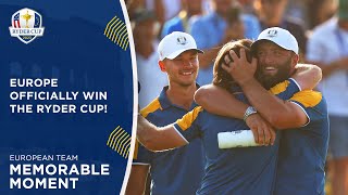 Europes Official Winning Moment  2023 Ryder Cup [upl. by Alfy]