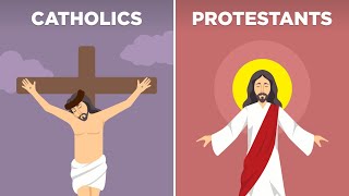 Catholics vs Protestants  18 Differences [upl. by Nerval]