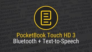 PocketBook Touch HD 3  Bluetooth  TexttoSpeech [upl. by Beore]