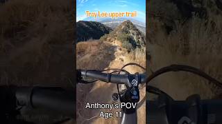 upper Troy Lee trail Steep loose and rutted but man what a view  Corona 11yo mtb [upl. by Payton723]