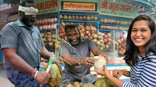 Coconut Cutting  Rajinikanth style Nariyal  ninja style  nariyal Anna l indian street food [upl. by Cart]