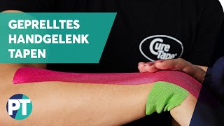 Geprelltes Handgelenk selbst tapen » Tape Anleitung » PhysioTape [upl. by Lyons22]