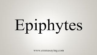 How To Say Epiphytes [upl. by Mehsah]