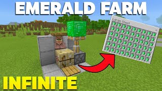 Easy INFINITE Emerald Farm Tutorial in Minecraft Bedrock glitch [upl. by Atila181]