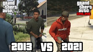 Lamar roasts Franklin 2013 vs 2021  GTA 5 [upl. by Sirovart]