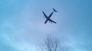 C5 Galaxy AFC Championship New England Patriots Flyover [upl. by Geanine]