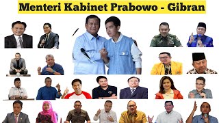 Prediksi Susunan Menteri Prabowo  Gibran Disertai Dengan Analisis Mendalam [upl. by Nowad203]