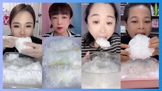 🧊🔥WOW🤤SO CRUNCHY CRUSHED PURE ICE 🔥🧊 iceeating mukbang ASMR crunchyice shavedice clearice [upl. by Enait]