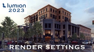 Lumion 2023 animation I Downtown development I Example model render setting [upl. by Leonsis]