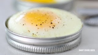 How to Bake Eggs in a Mason Jar Lid [upl. by Aliehs910]