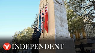 Watch again View of Cenotaph in London as Remembrance Day silence held amid protests [upl. by Lancelle520]