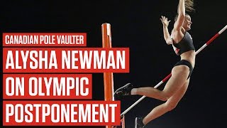 Canadian Pole Vaulter Alysha Newman On 2020 Olympic Games Being Officially Postponed [upl. by Ferrand]