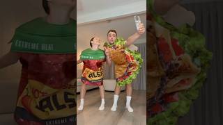 POSE FOR ME 😅🌮  dance trend viral couple funny halloween shorts [upl. by Anerak]