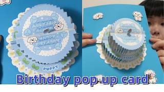 How to make a birthday cake cardBirthday pop up card tutorial [upl. by Emirej]