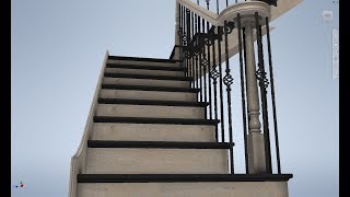 Autodesk Inventor 2020 Automated parameterized model of stairs for home and office V22 part I [upl. by Ahsineg]