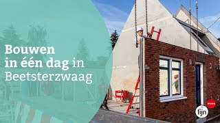 Bouwen in één dag in Beetsterzwaag eenlaags met kap Fijn Wonenwoningen [upl. by Akirrehs]