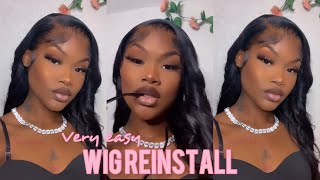 HOW TO REINSTALL A FRONTAL WIG FOR BEGINNERS  VERY EASY [upl. by Fanechka]