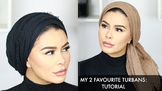 MY 2 FAVOURITE TURBAN STYLES TUTORIAL  HABIBA DA SILVA [upl. by Ader501]