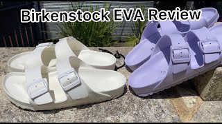 BIRKENSTOCK EVA REVIEW  New VS 2YEAR OLD EVA  BEFORE AND AFTER  SOLE SAVER [upl. by Eilarol999]