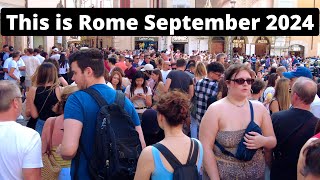 Rome Italy Heres the Situation in Rome September 2024 Rome walking tour Roma Italia Trevi Rome [upl. by Selec]