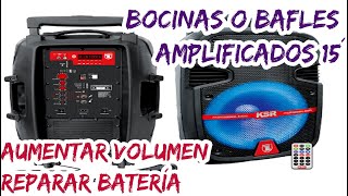 Reparar Batería y Aumentar volumen de bocina o bafle amplificado [upl. by Latsyrhc614]