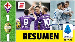 Fiorentina 11 Hellas Verona Empate sin mayores sorpresas Anotaron Veloso y Vlahovic  Serie A [upl. by Vano502]