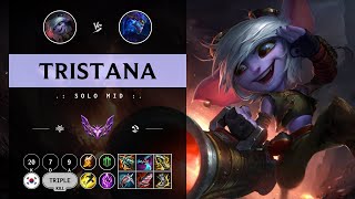 Tristana Mid vs Aurelion Sol  KR Master Patch 1410 [upl. by Ahsrav89]