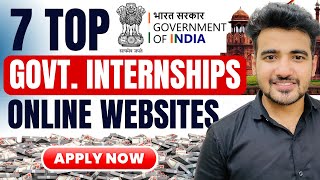 7 Best Government Internship Websites for Students and Graduates 🔥 1 Crore Online Internship [upl. by Leitnahs88]