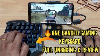 Bluefinger Bloodbat One Hand RGB Gaming Keyboard🔥Mini Gaming Keypad  Free FireBGMIPUBG Mobile [upl. by Ordnas]